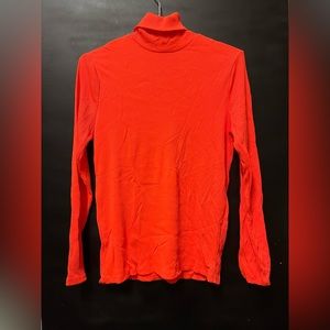 Zara NEON ORANGE MENS ribbed long sleeve turtleneck